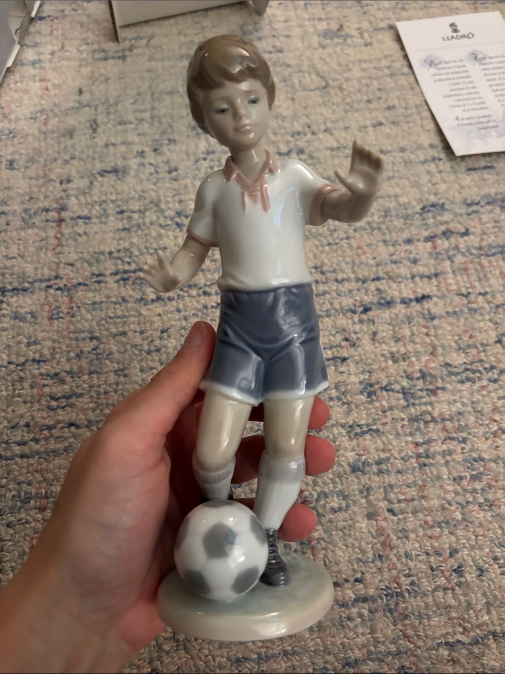 Lladro 6198 soccer practice figurine